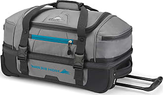 High Sierra Fairlead 28 Inch Drop Bottom Portable Wheeled Rolling Polyester  Duffel Travel Bag with Recessed Telescoping Handle, Graphite Blue