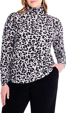 Cropped leopard-jacquard cotton-blend chenille turtleneck top