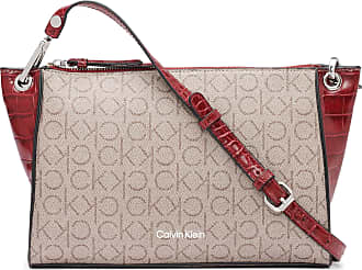 Buy Calvin Klein Lucy Triple Compartment Shoulder Bag, Almond/Taupe/Caramel  Embossed, One Size at