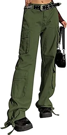 Pantalon Cargo Femme Multi-Poches Streetwear Taille Haute Hip Hop Pantalon  Respirant Sport - Vert Vert - Cdiscount Prêt-à-Porter
