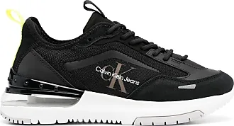Calvin Klein Jeans monogram logo sneakers in black