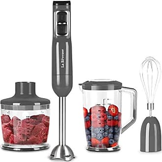 Betty Crocker Hand Held Immersion Blender Stick with Beaker, One Hand Mixer, Chopper and Dicer