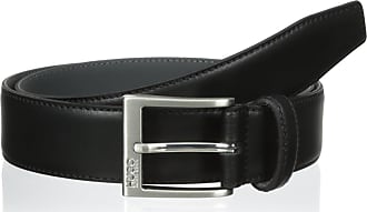 Hugo Boss Gigy 2 x Buckle Black Leather Reversible Belt Handmade GIFT BOX