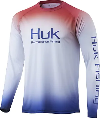 Huk Fishing Mens Size L Polo Shirt Performance Stretch Pink