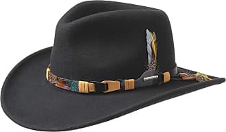 Wool Cowboy Felt with Leather Trim Summer-Winter Stetson Hackberry Western Hat Men