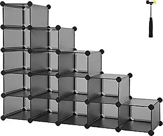 SONGMICS Shoe Rack, 10 Tier Shoe Shelf, Shoe Storage Organizer, Space-Saving, 11 x 17.7 x 68.1 Inches, Metal Frame, Non-Woven