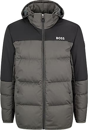BOSS monogram-jacquard Quilted Puffer Jacket - Farfetch