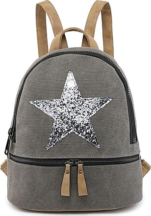 Craze London New Designer Womens//Girls Canvas Star Backpack Designed Fashion Rucksack Travel Bag