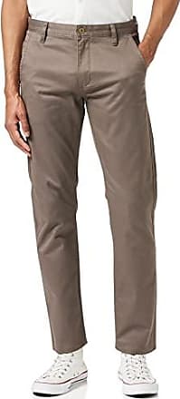 Dockers Homme  Pantalon plissé classique en coton stretch Kaki Lux Pantalon décontracté