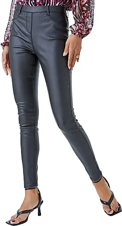 XS-XL Womens Sexy Black High Waist Pants Slim Soft Strethcy Shiny Wet Look  Faux Leather