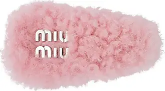 Crystal Embellished Barrette in Pink - Miu Miu