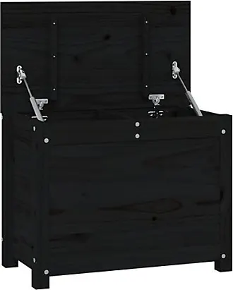 Relaxdays 10022584_46 Boîte pliable couvercle caisse de rangement plastique  coffre transport 60 litres 60x40x32 cm, noir, 40 x 58,5 x 31,5 cm