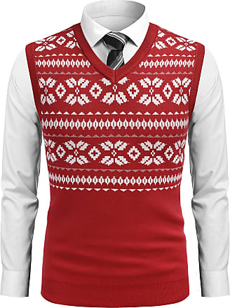 COOFANDY Sweater Vest for Men Sleeveless V Neck Slim Fit Knit Pullover  Sweater V
