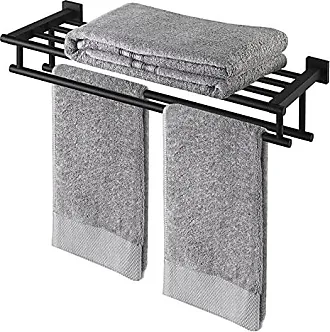 KESBathroom Towel Rack with Double Towel Bar 30-Inch Hotel Towel Shelf  SUS304 Stainless Steel Modern Wall Mounted Holder Matte Black, A2112S75-BK