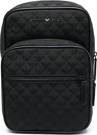 Emporio Armani logo-lettering monogram-jacquard Backpack - Farfetch