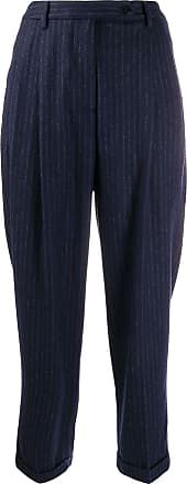 pinstripe tapered trousers women's