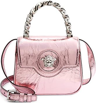 Versace Pink Mini Crystal Repeat Bag - 1p88v-pale Pink-vers