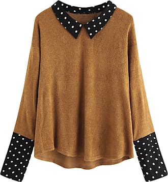 Fashion Blouses Blouse Collars Boden Blouse Collar brown-black allover print casual look 