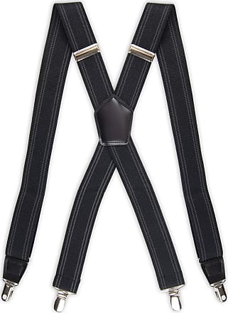 Cedrainy Adjustable Elastic X Back Style Suspenders for Mens and Womens With Strong Metal Clips 