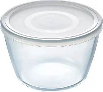 Pyrex Bol 2 l avec couvercle en verre borosilicate résistant aux taches,  Transparent, Vert : Pyrex: : Cuisine et Maison