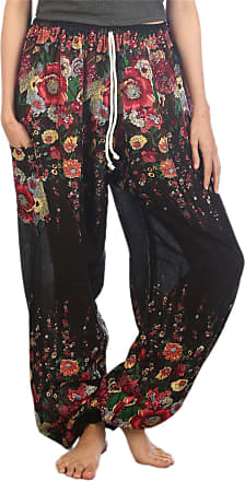 Lofbaz Womens Thai Floral Boho Harem Pants Yoga Hippy Bohemian 