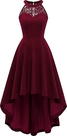 Bbonlinedress Burgundy Long V-Neck Prom Dress Sparkly Sequined A