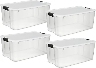 Sterilite 50 Gal Rugged Industrial Stackable Storage Tote w/ Lid, Black, 9  Pack, 1 Piece - Ralphs