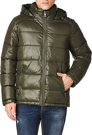 GUESS mens Heavyweight Hooded Parka Jacket With Removable Faux Fur Trim 