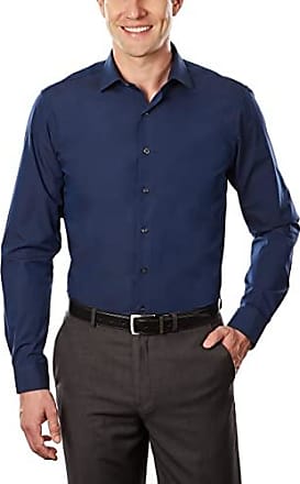 Kenneth Cole Kenneth Cole Unlisted Mens Dress Shirt Slim Fit Solid, Medium Blue, 15-15.5 Neck 34-35 Sleeve