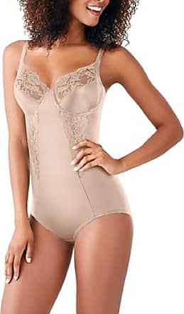 Maidenform Womens Vintage Chic Bodysuit Shapewear, Sandshell, 40DD