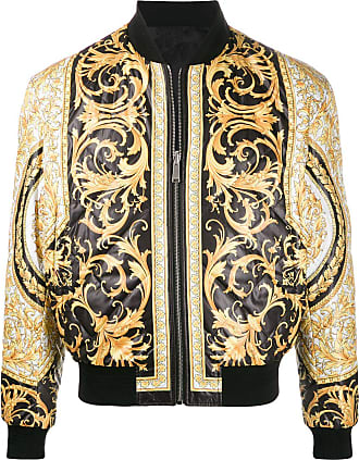 versace barocco print bomber jacket