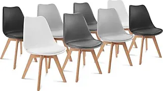 Lot de 6 chaises scandinaves SARA mix color gris foncé x2