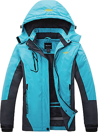Wantdo Girl's Waterproof Ski Jacket Hooded Fleece Winter Snow Coat Windproof Raincoats Lightweight Outwear 