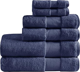 Soft Hotel Towels 6 Piece Set (Navy), Blue