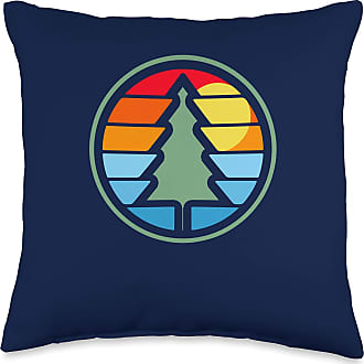 Multicolor Symbiosis Supply Co Vintage Mountain Sunset Eighties Hiking & Outdoors 80s Throw Pillow 16x16