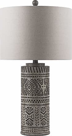 Benzara Impeccably Groomed Black and Silver Table Lamp BM149496 
