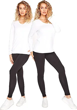 Long Tall Sally Tall 2 Pack Cotton Leggings in White