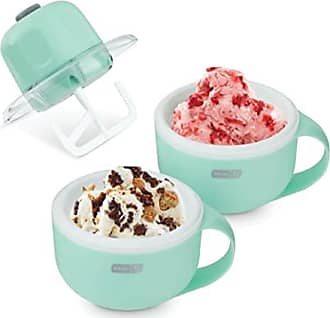 DASH My Pint Electric Ice Cream Maker Machine, 0.4qt - Aqua & DMW001WH  Machine for Individual, Paninis, Hash Browns, & other Mini waffle maker, 4