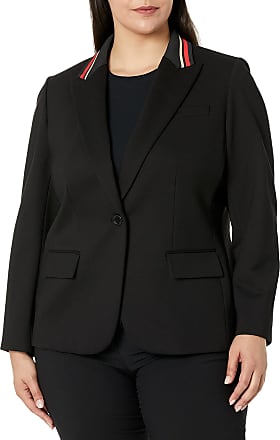 Anne Klein Women's Faux Double-Breasted Jacket, Anne Black, Xs