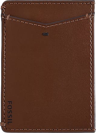 Womens Mens Accessories Mens Wallets and cardholders Fossil Everett Card Case Bifold Medium Brown Save 8% 