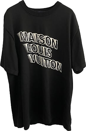 LOUIS VUITTON T-shirt à manches courtes XL Noir Vert LV Auth