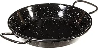 Garcima 16-Inch Enameled Steel Paella Pan, 40Cm, Medium, Black