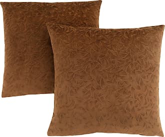 Monarch Specialties I 9297 Solid Tan 18x18 Pillow - Set of 2