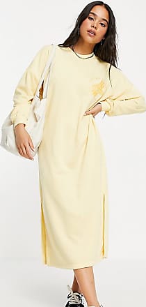 Noisy May exclusive midi sweater dress in yellow