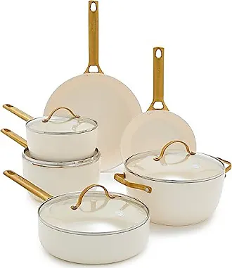  Paris Hilton Iconic Nonstick Pots and Pans Set, Multi-layer  Nonstick Coating, Matching Lids With Gold Handles, Made without PFOA,  Dishwasher Safe Cookware Set, 10-Piece, Pink : Clothing, Shoes & Jewelry