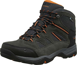 Wide Mens HI-TEC Wild-Fire Low I WP Hiking Shoes Chocolate/Burnt Orange 
