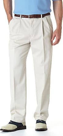 Haggar Mens Work to Weekend Classic Fit Pleat Regular and Big Tall Sizes dress pants, String, 34W 34L UK