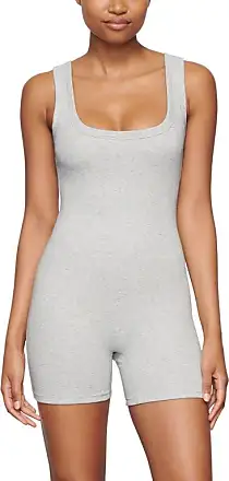 SKIMS - Cotton Blend Fleece Lounge Shorts in Light Heather Grey at