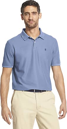 IZOD Men's Polo Shirts Short Sleeve Cotton Slub Casual Shirt Large in size