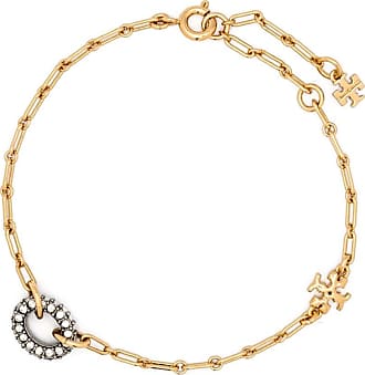  Tory Burch Women's Roxanne Beaded Tassel Bracelet, Rolled Tory  Gold/Yellow, One Size: Clothing, Shoes & Jewelry